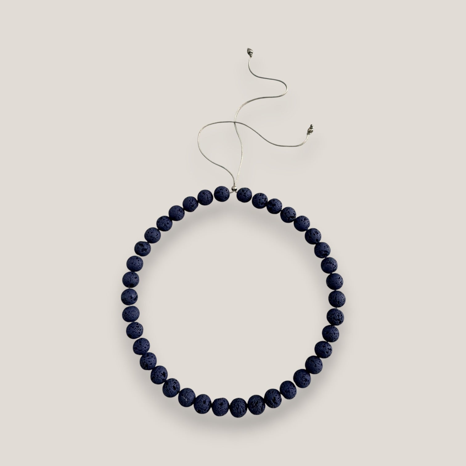 Collar base 10mm lava azul marino