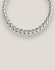 Collar base 10mm perlas de cristal nacarado blanco