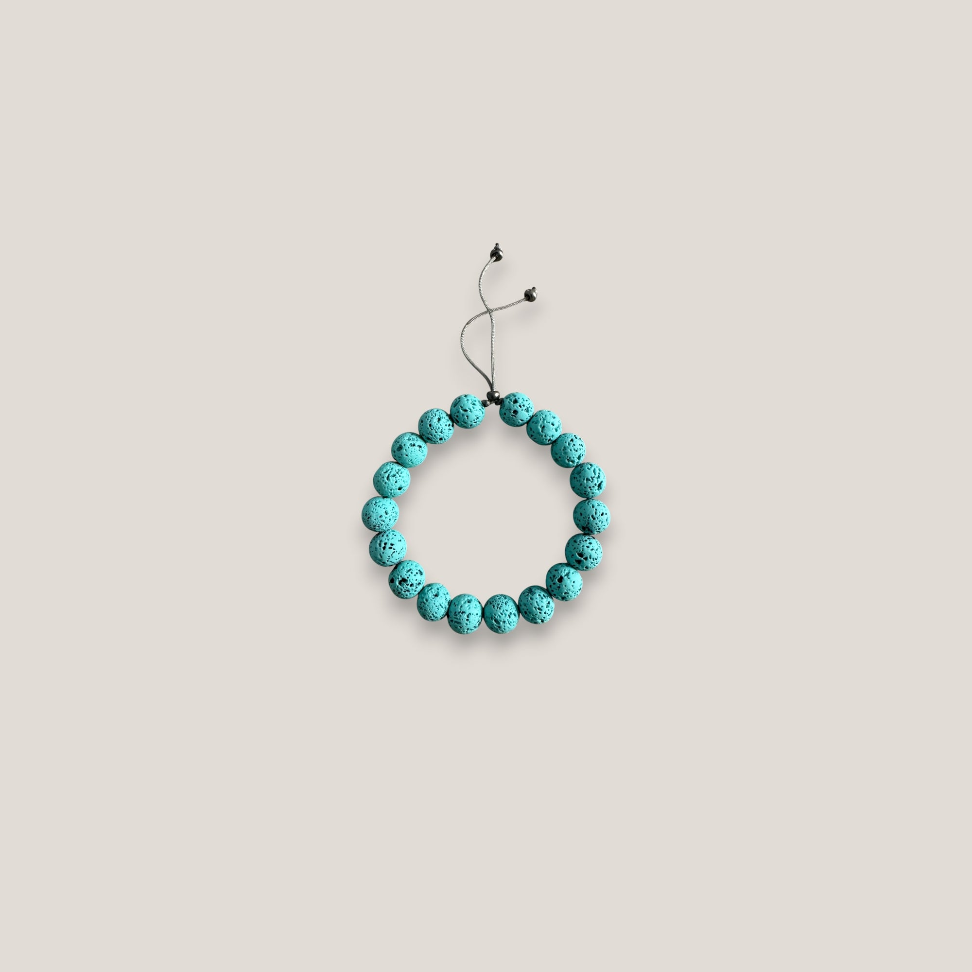 Pulsera base 10mm lava azul turquesa