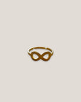 Infinity-Ring aus Stahl und Gold