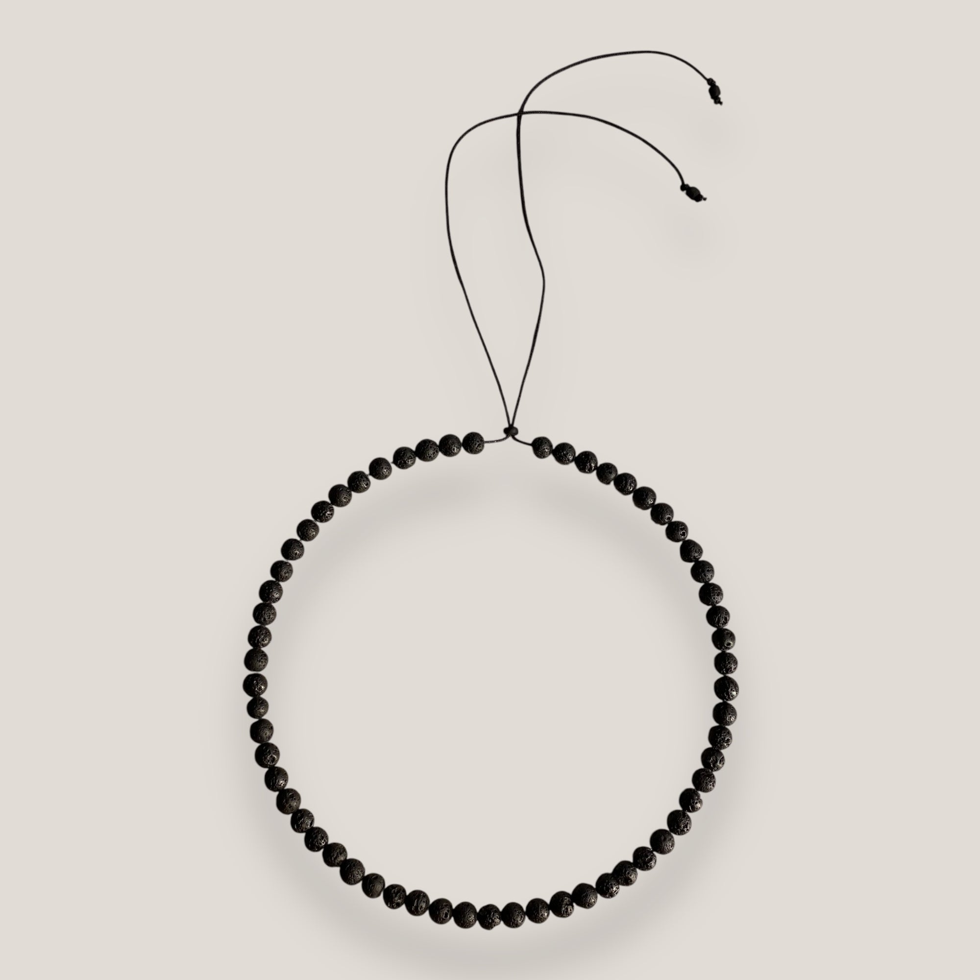 Collar medium base 6mm lava negra