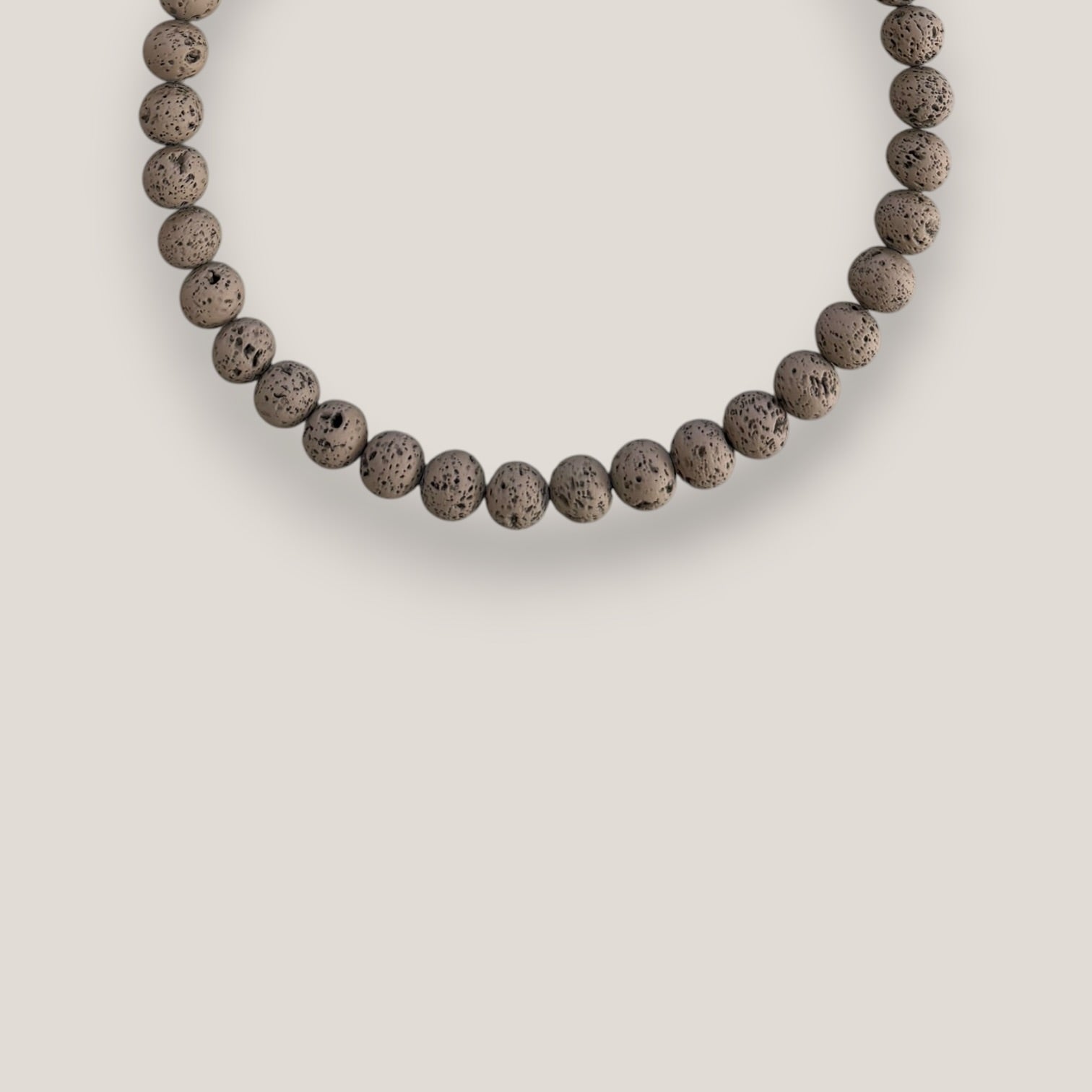 Collar base 10mm lava marrón claro