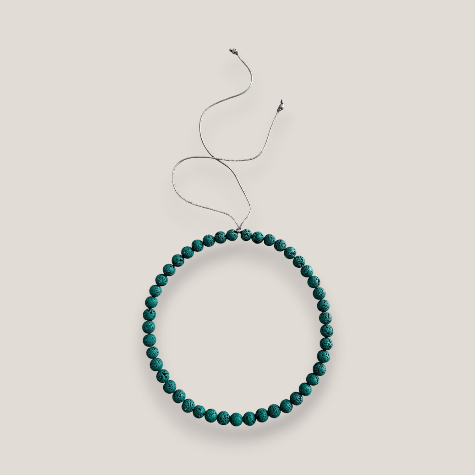 Collar Base 8mm lava verde oscuro