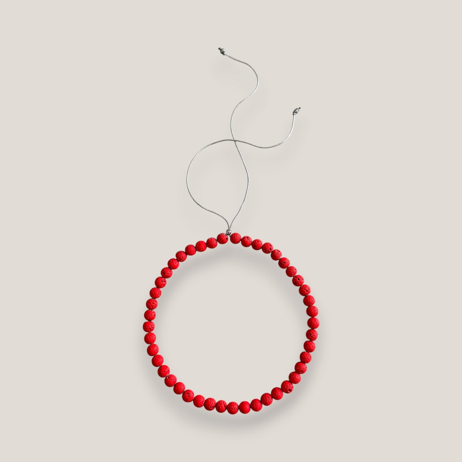 Collar Base 8mm lava roja