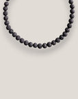 Collar Base 8mm marrón oscuro