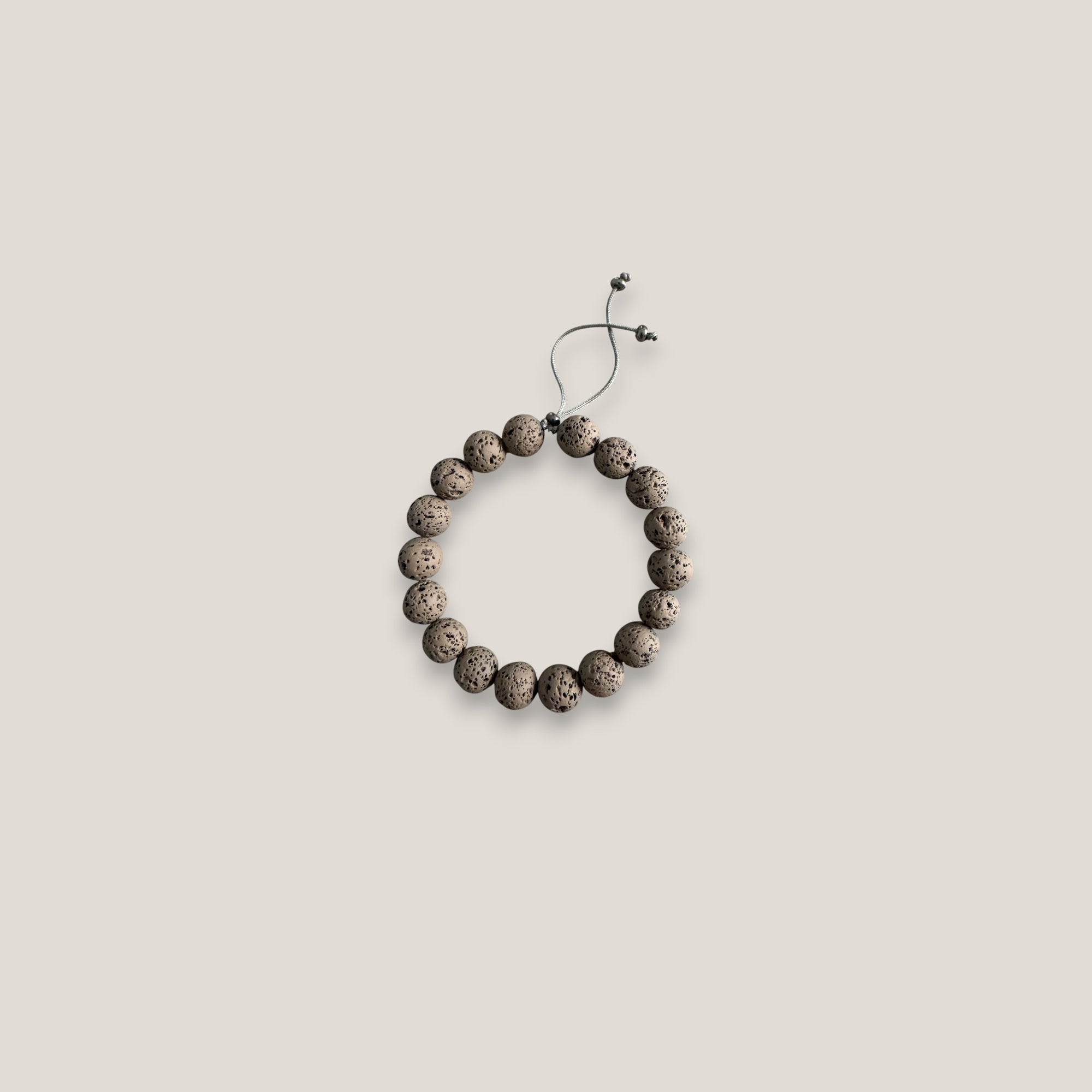 Pulsera base 10mm lava marrón claro