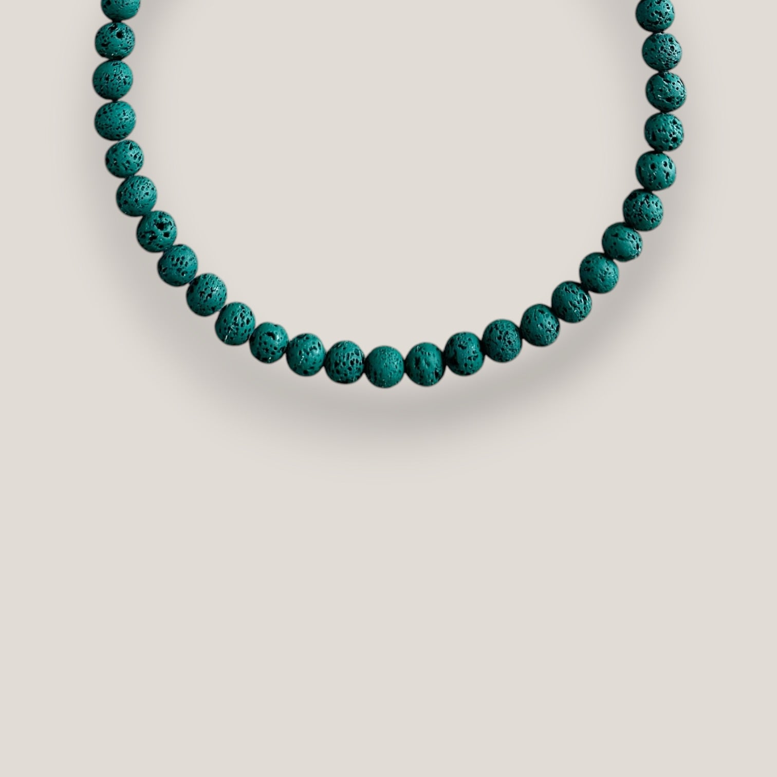 Collar Base 8mm lava verde oscuro