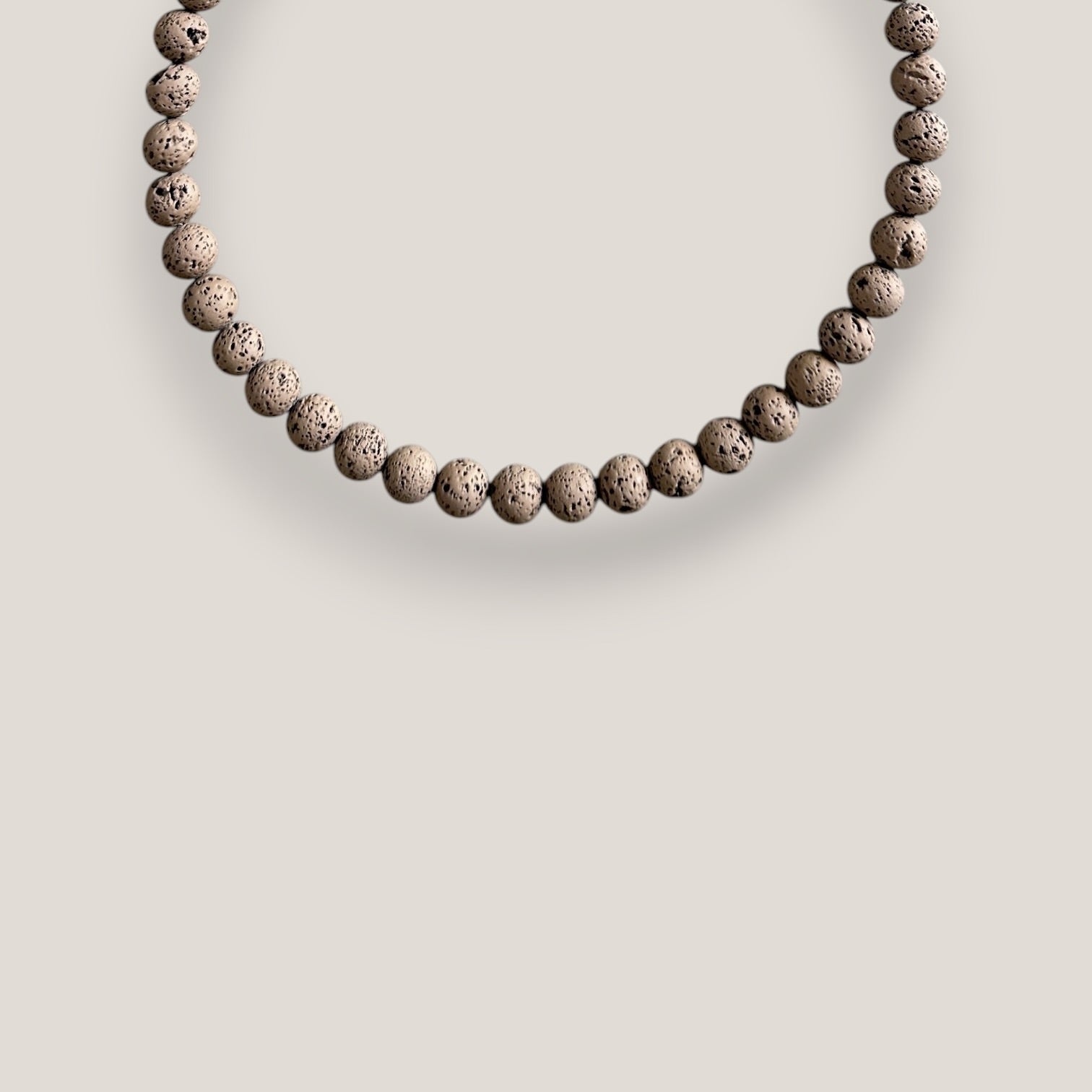 Collar Base 8mm lava marrón claro