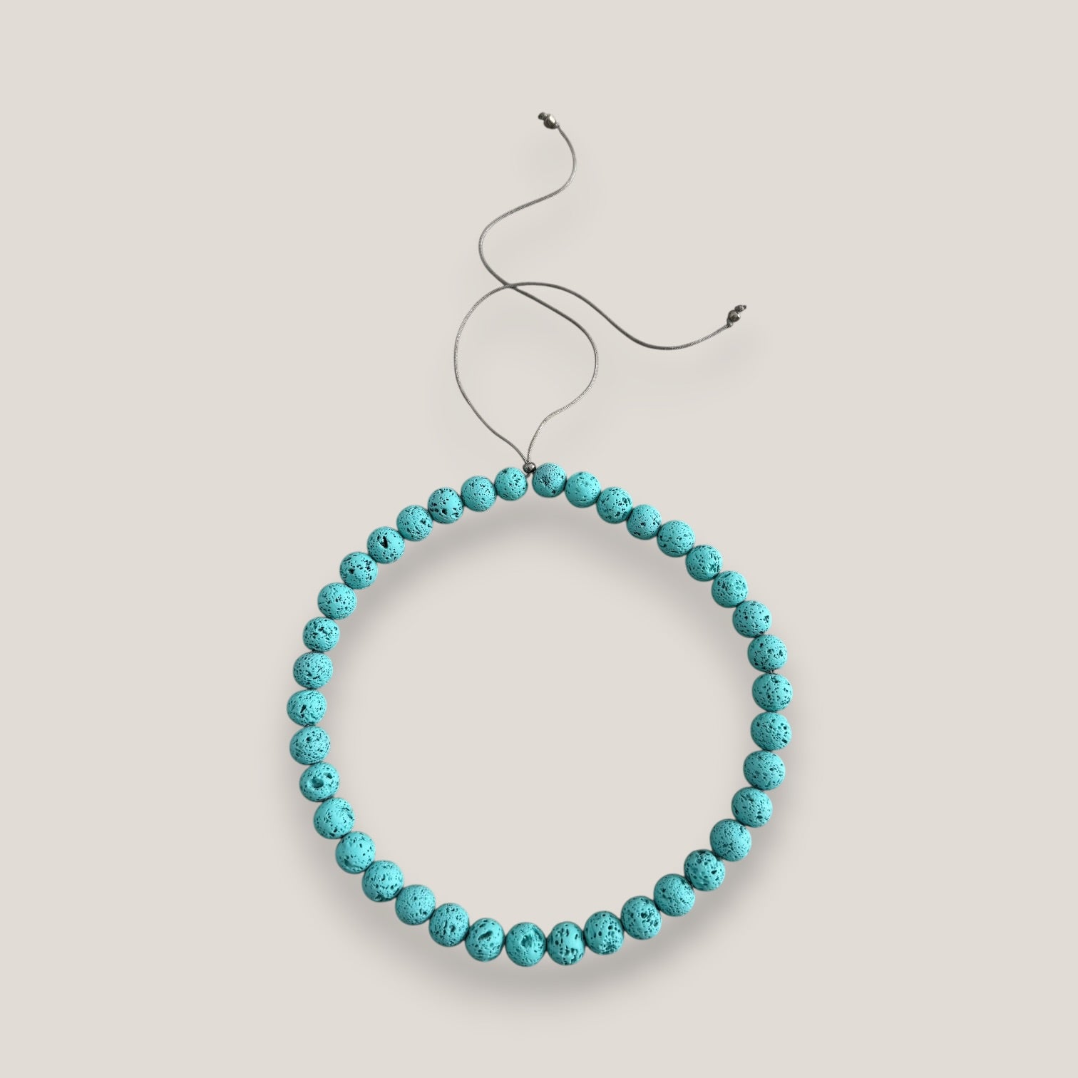Collar base 10mm lava azul turquesa