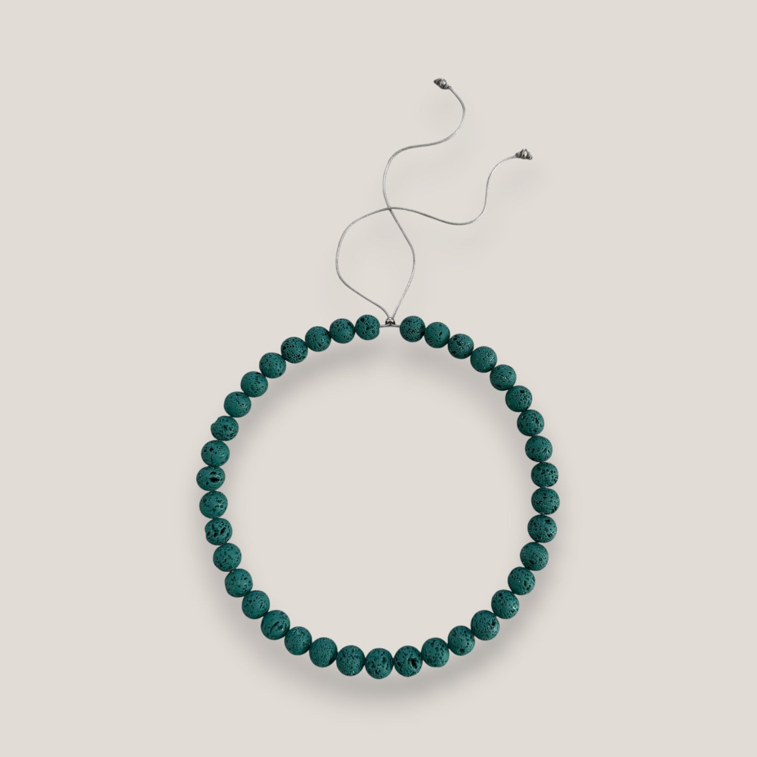 Collar base 10mm lava verde oscuro