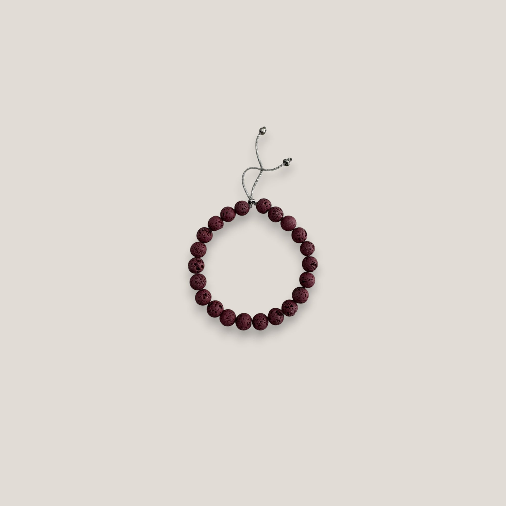 Pulsera base 8mm lava granate