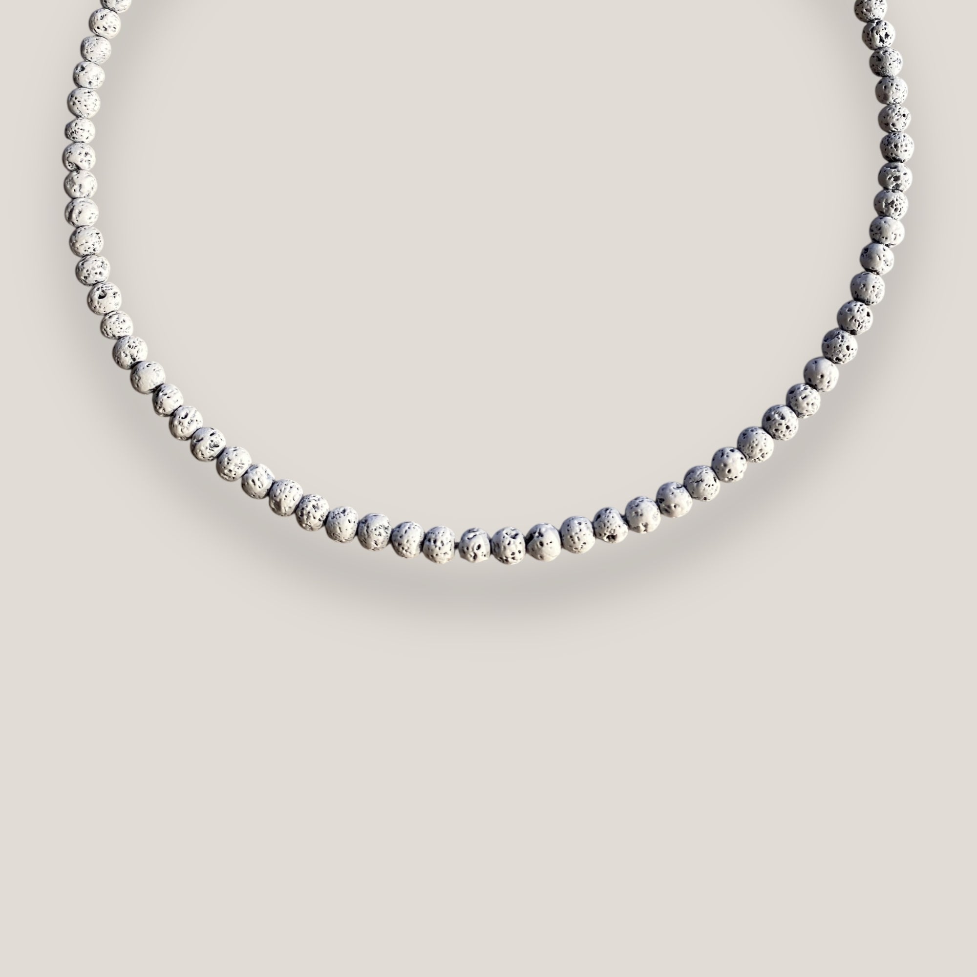 Collar mini base 4mm lava blanca