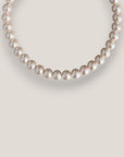 Collar base 10mm perlas de cristal nacarado rosado