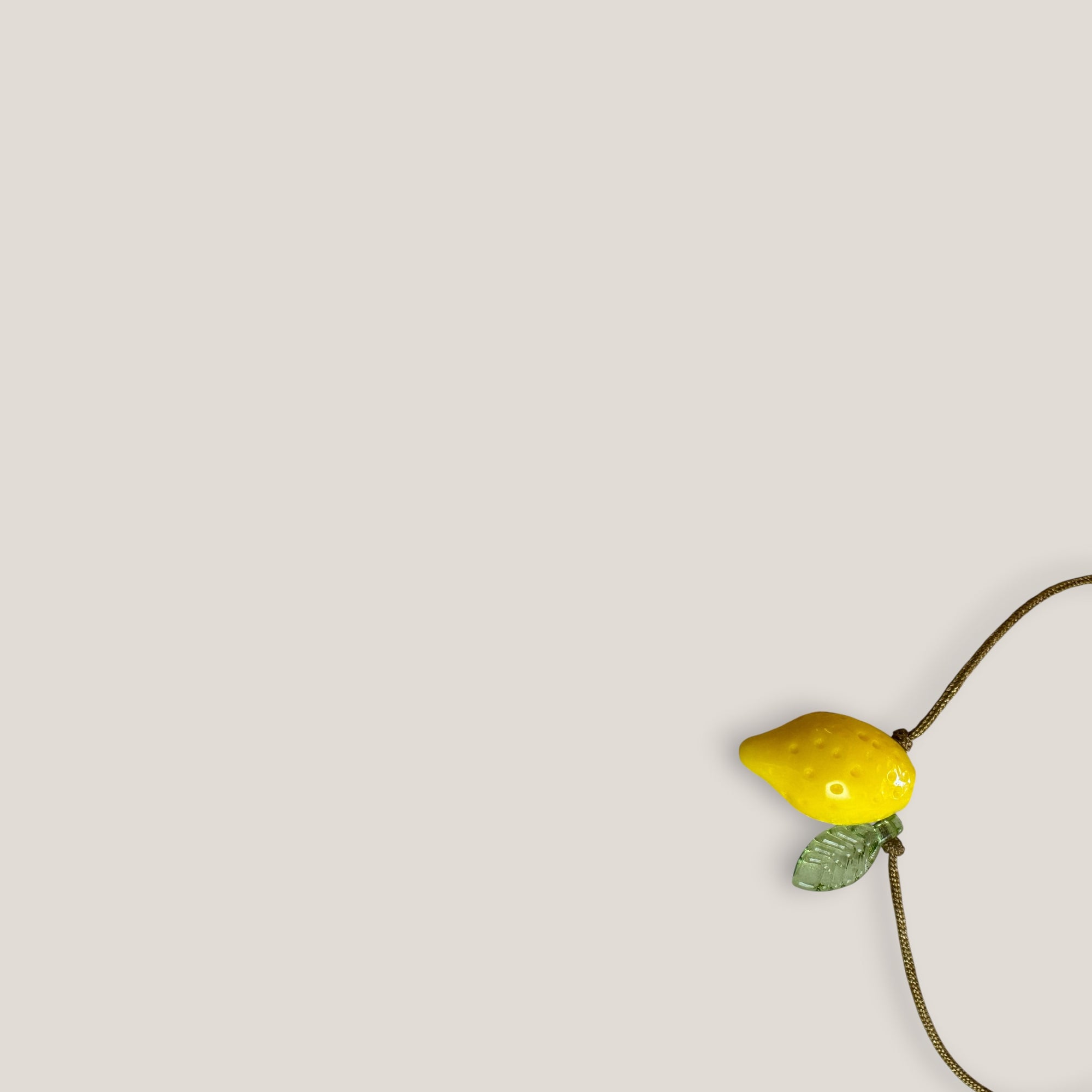 Lemon and leaf resin bracelet