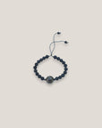 Metallic light grey lava hedgehog bracelet
