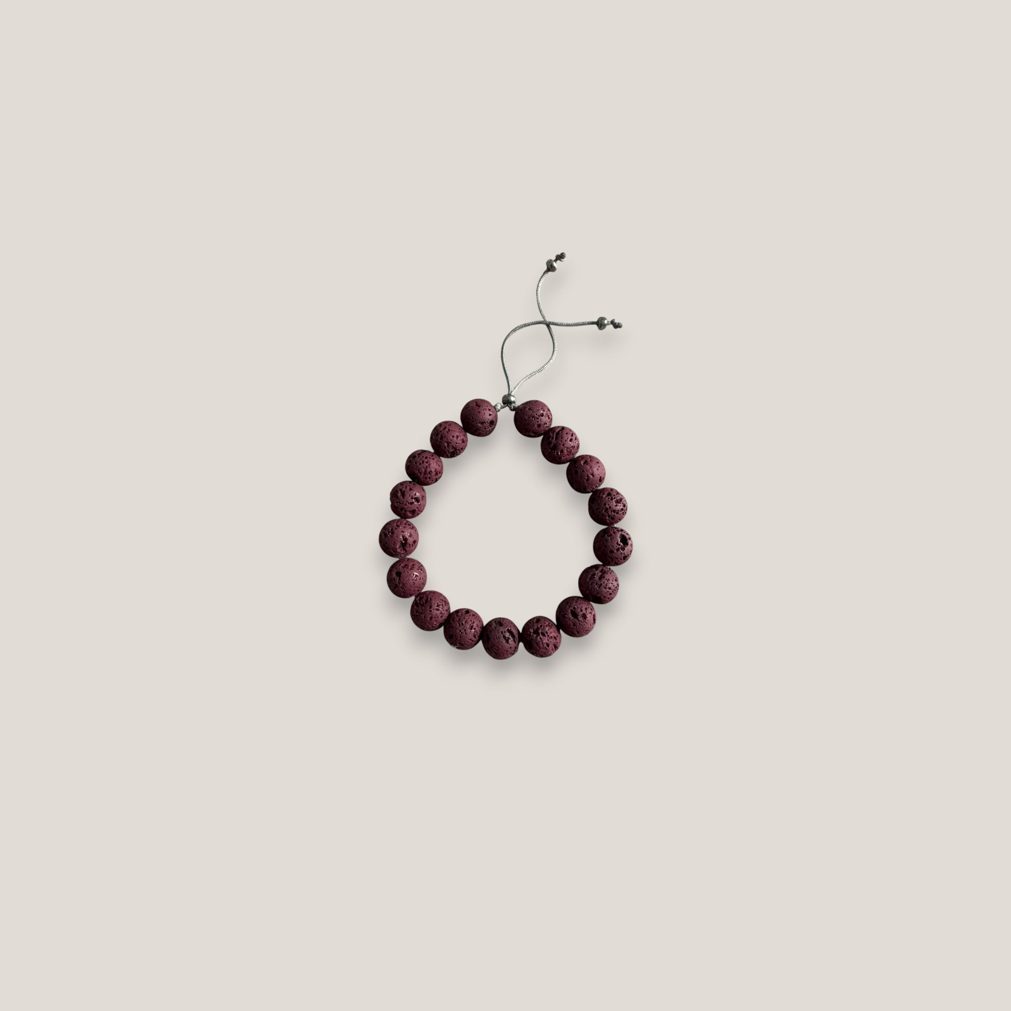 Pulsera base 10mm lava granate