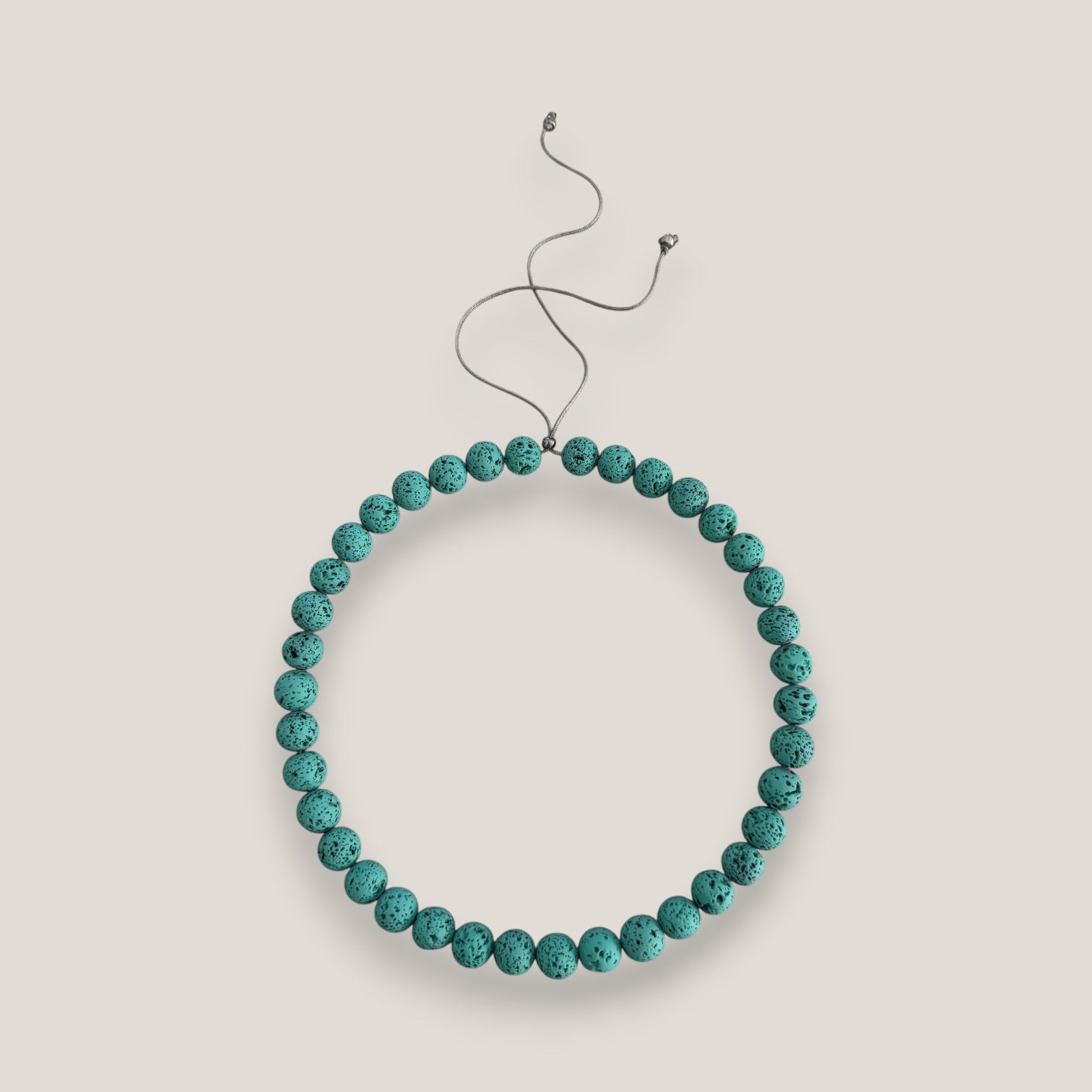 Collar base 10mm lava verde agua