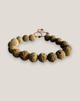 Pulsera base 8mm esponja coral verde caqui