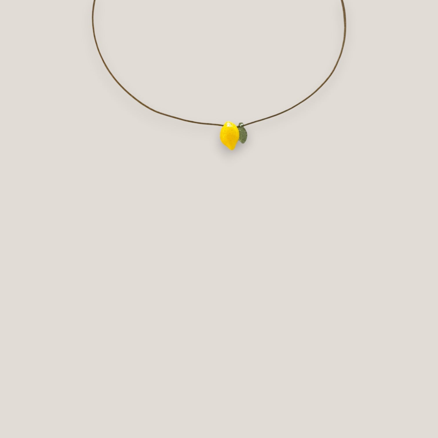 Lemon and leaf necklace