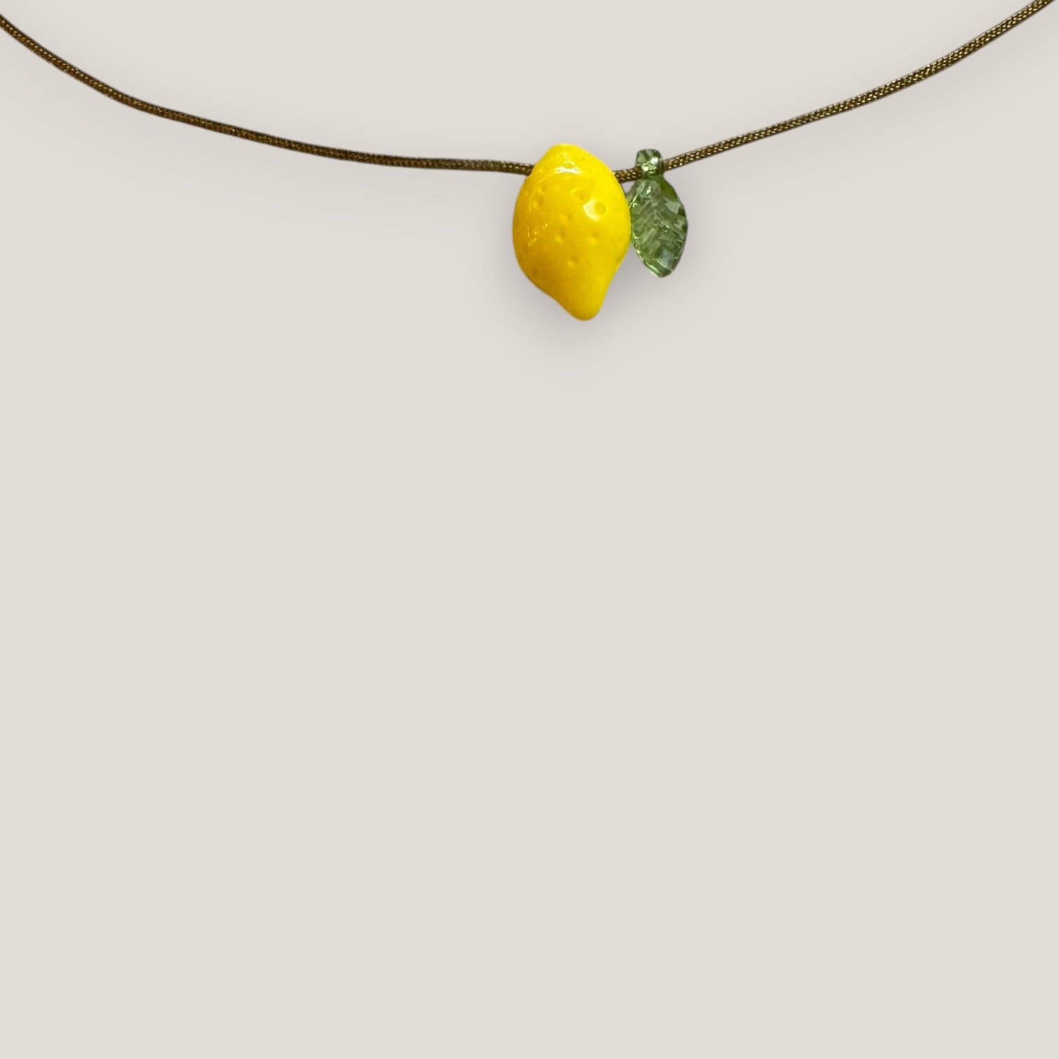 Lemon and leaf necklace