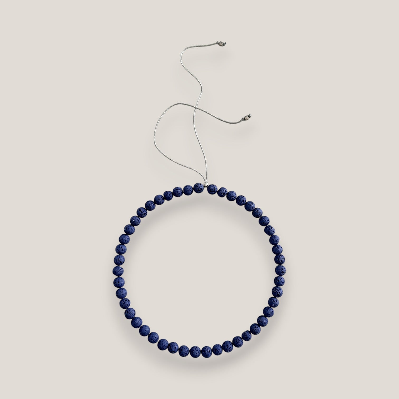Collar Base 8mm lava azul marino