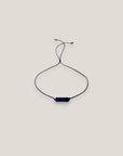 Minimalistisches Armband mit schwarzer Lavaröhre und Gunmetal-Perlen mit weißem Glitzer