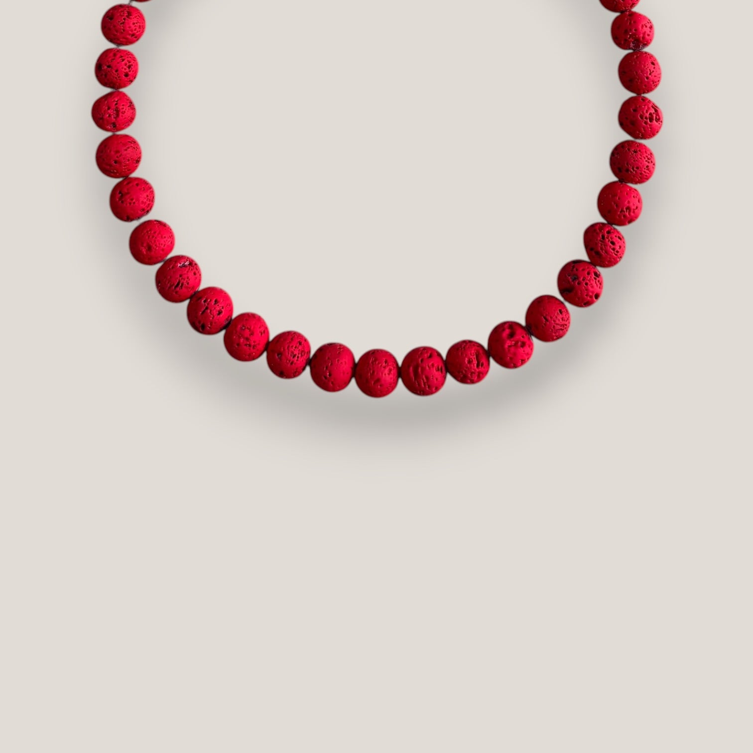 Collar base 10mm lava roja