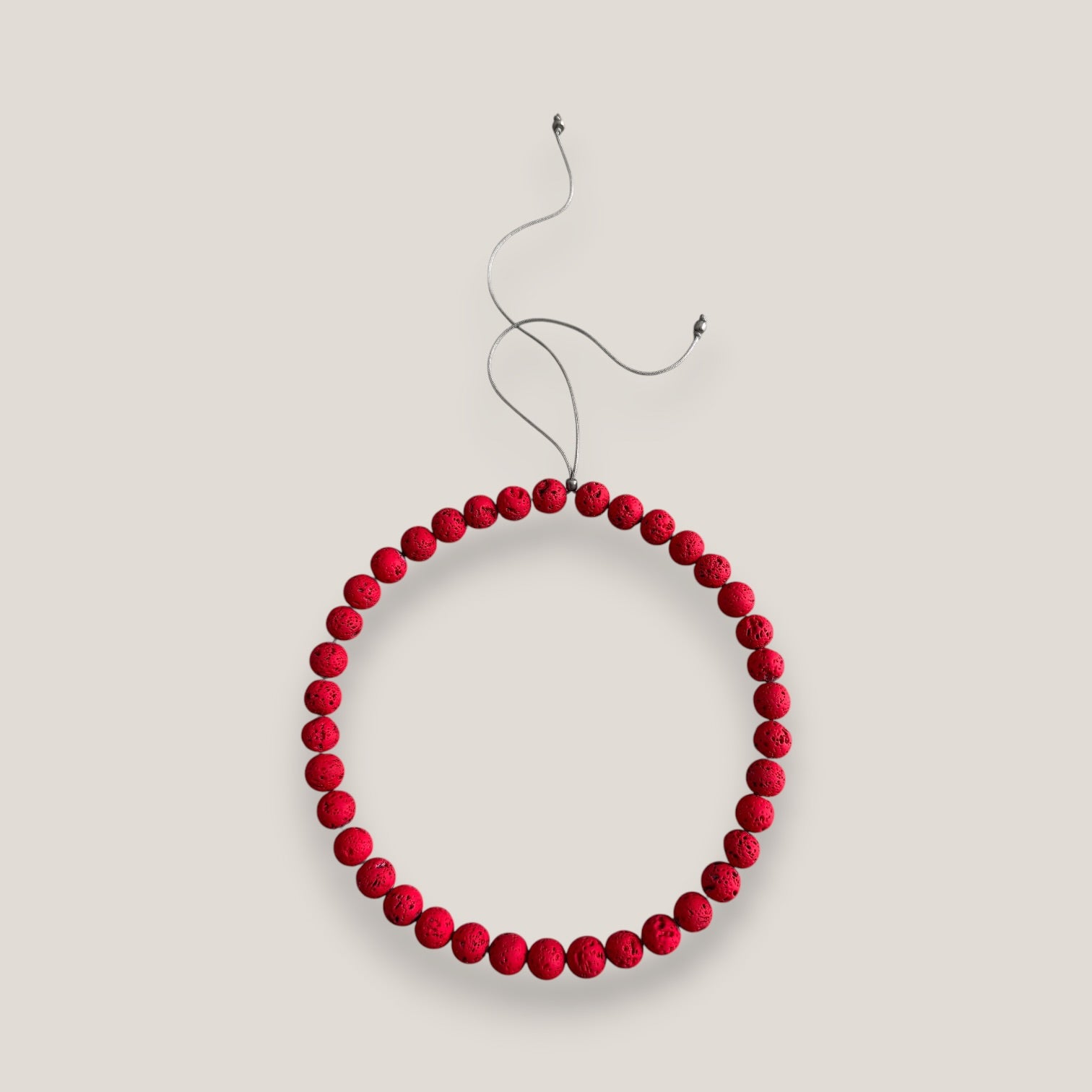 Collar base 10mm lava roja