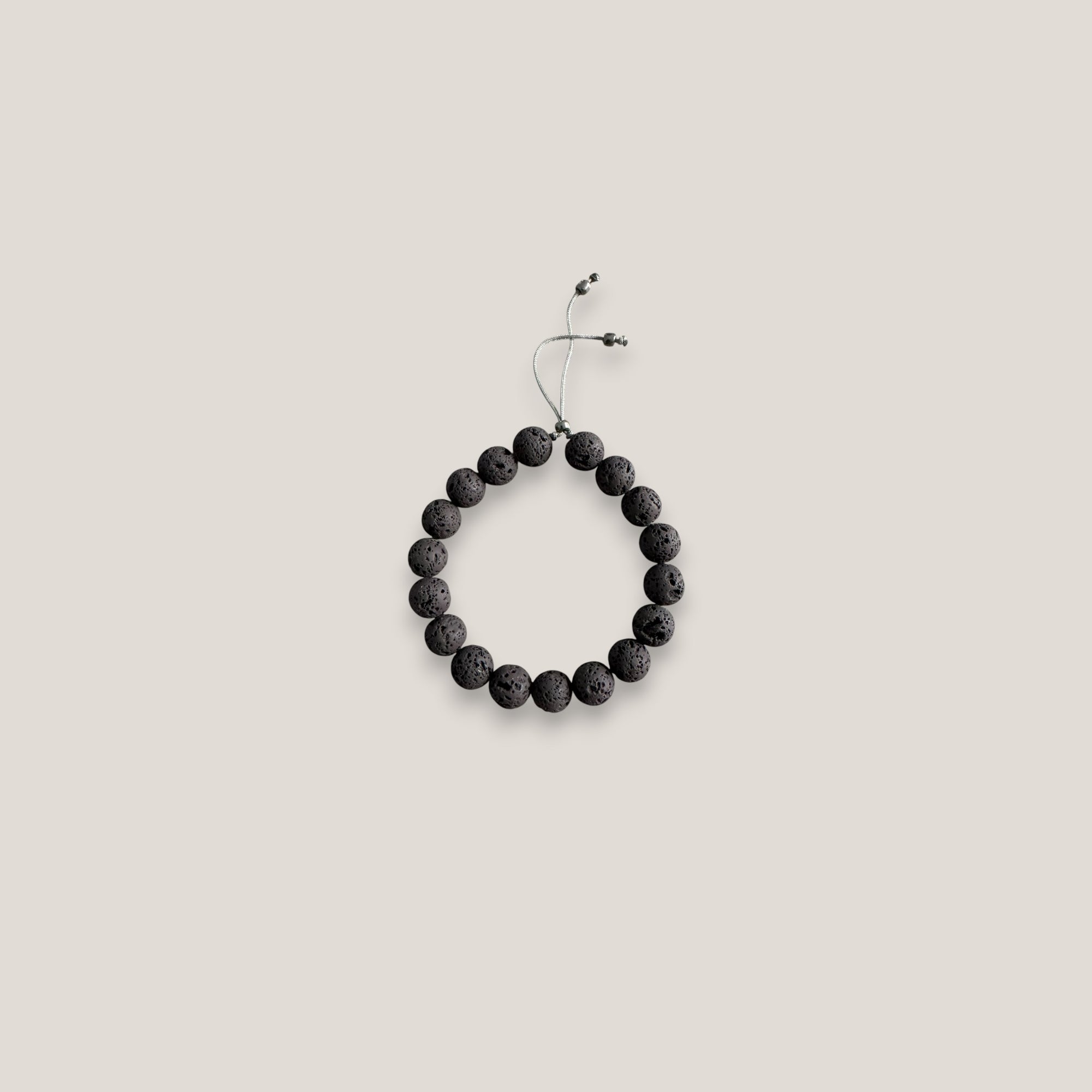 Pulsera base 10mm lava marrón oscuro