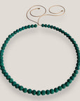 Collar mini base 6mm esponja coral verde verde pino