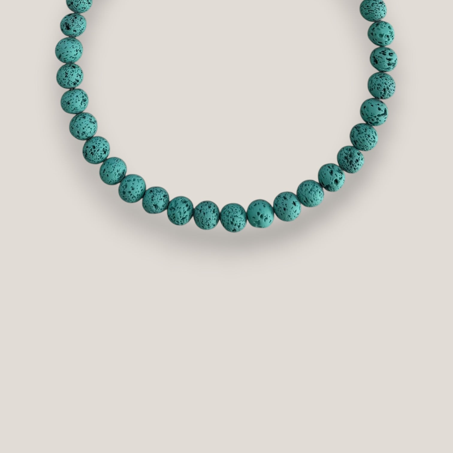 Collar base 10mm lava verde agua