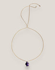 Collar minimal con tortuga de howlita azul azulón