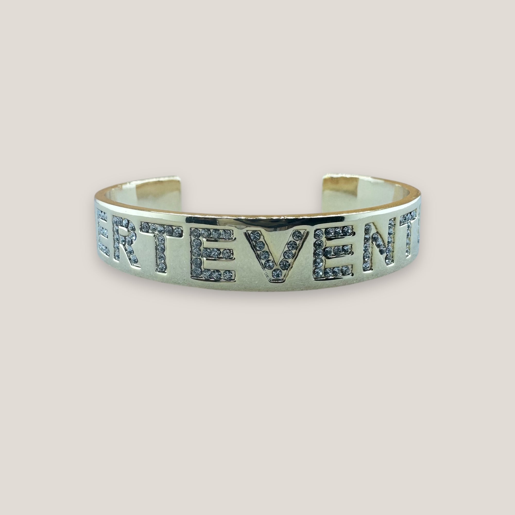 FUERTEVENTURA massives Zirkonia-Kupferarmband, 18 Karat vergoldet