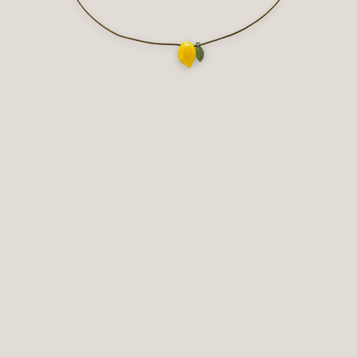 Lemon and leaf necklace