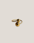 Offener Ring mit goldenen Kugeln aus vergoldetem Stahl.