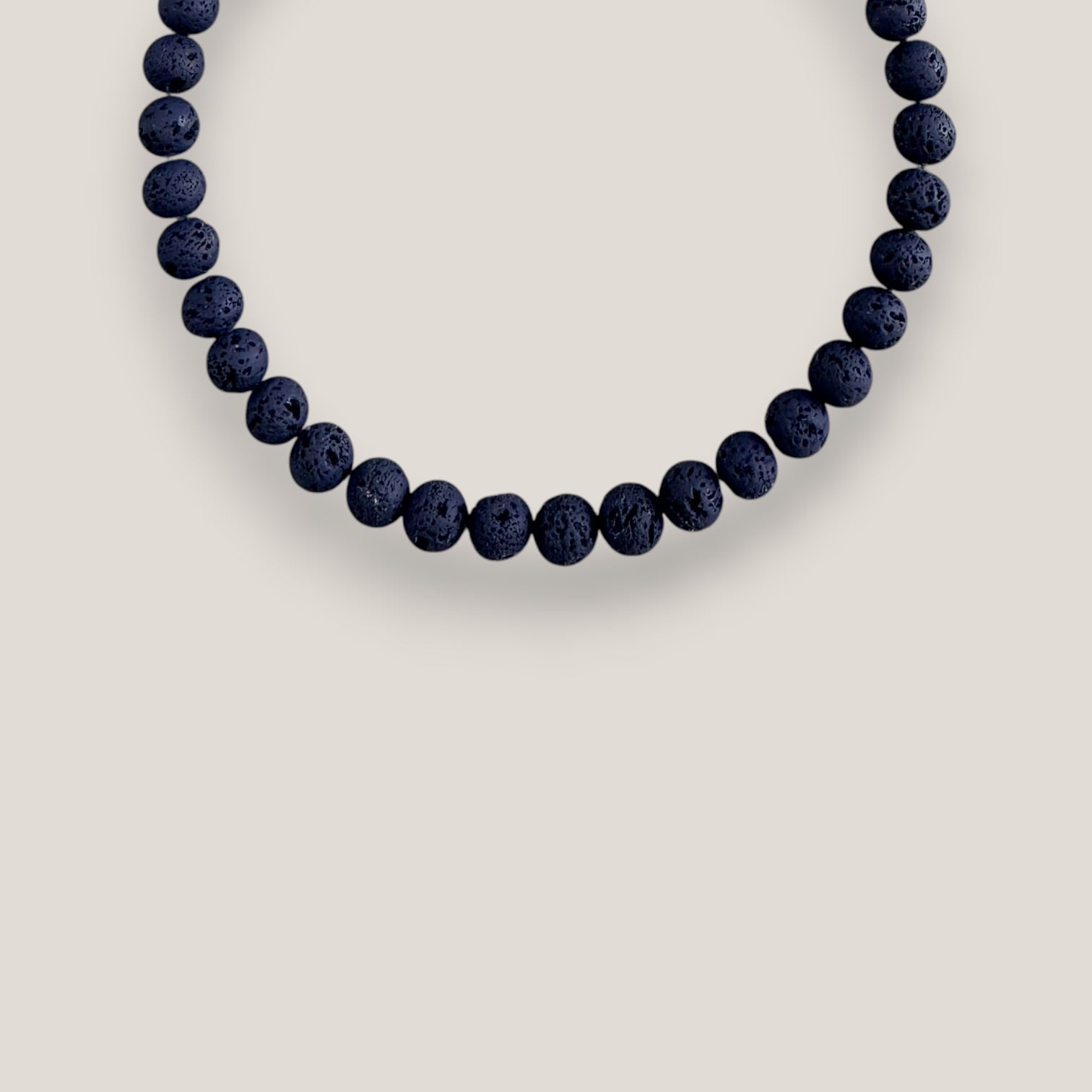 Collar base 10mm lava azul marino