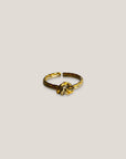 Knotenring in goldener und silberner Stahlausführung