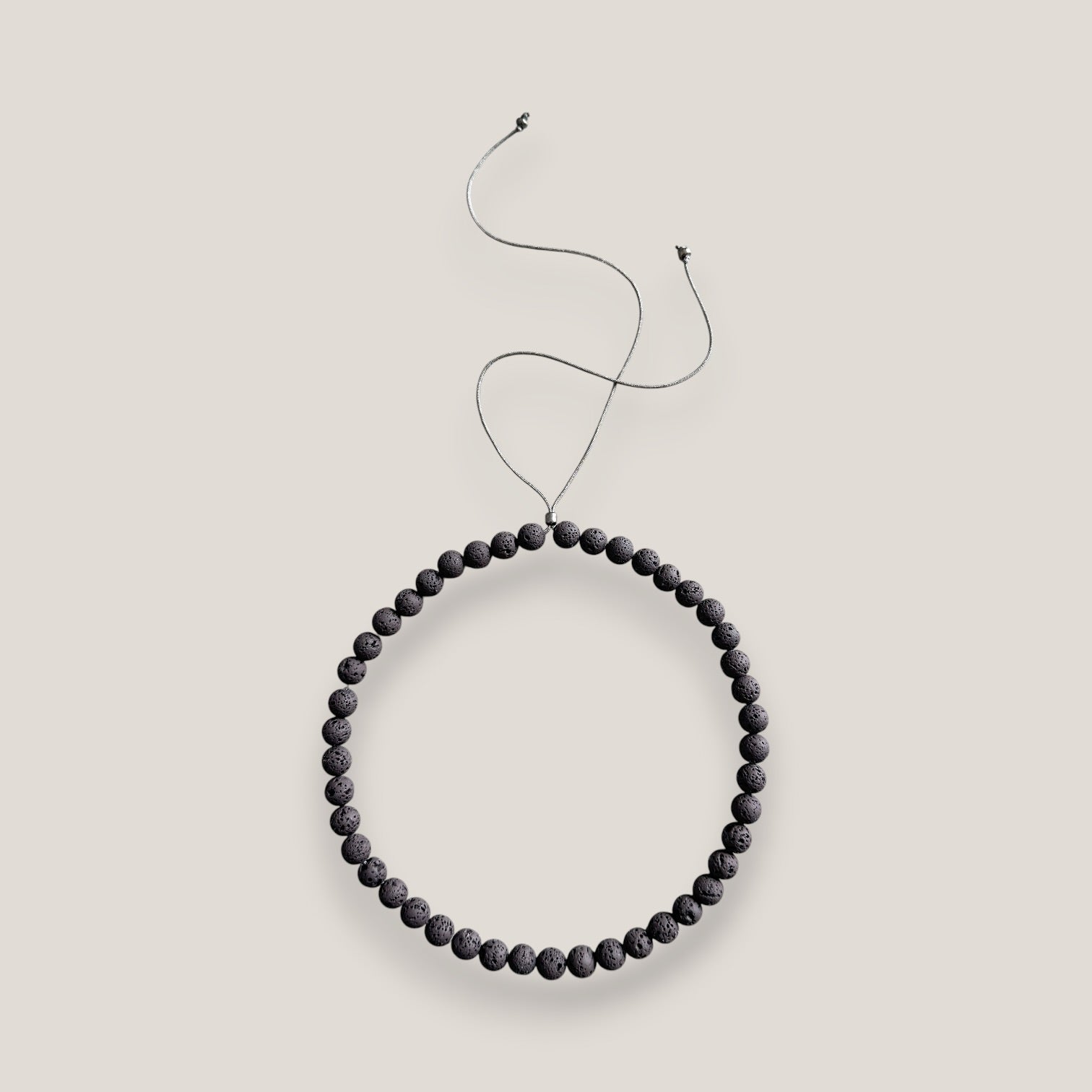 Collar Base 8mm marrón oscuro
