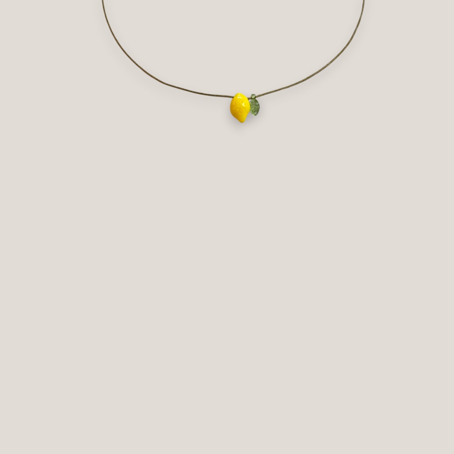 Lemon and leaf necklace