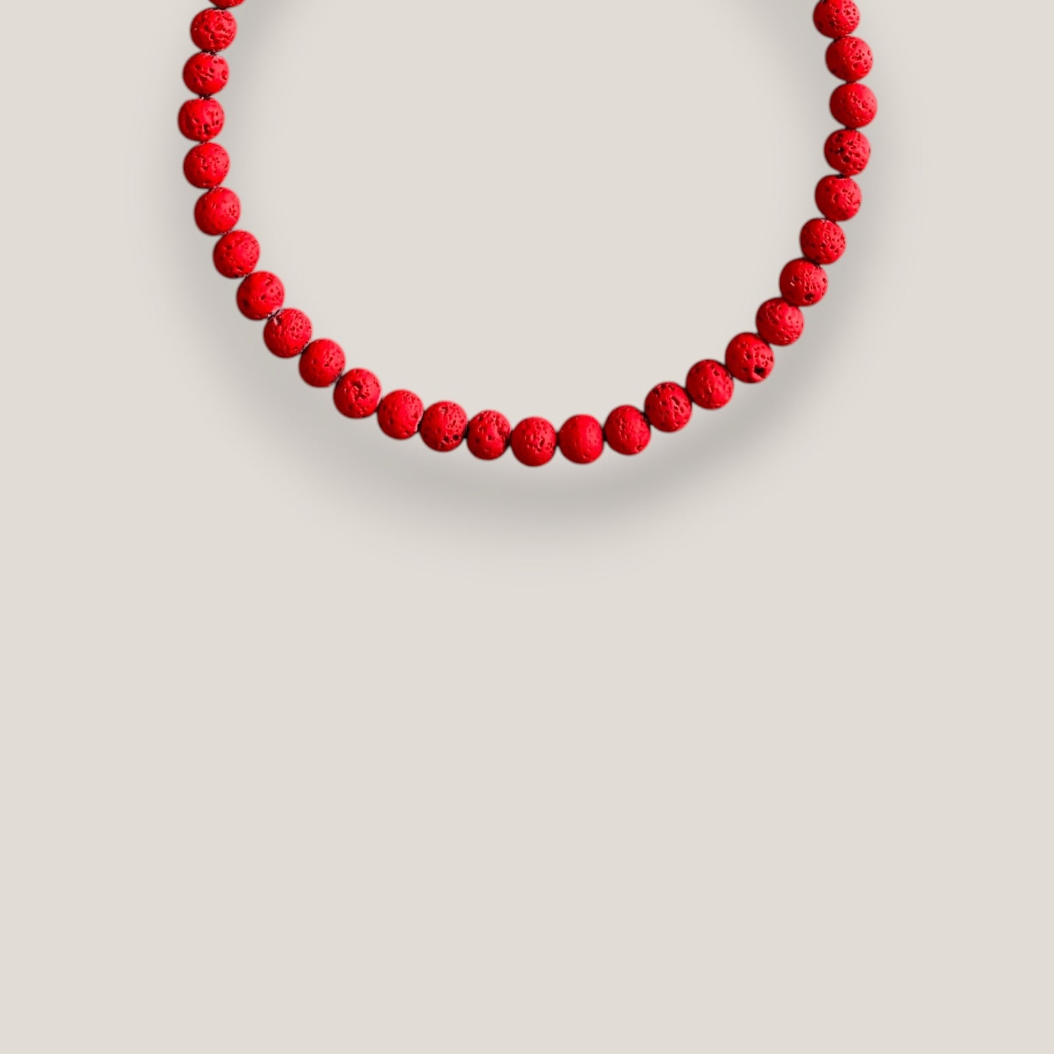 Collar Base 8mm lava roja
