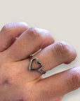Anillo silueta corazón