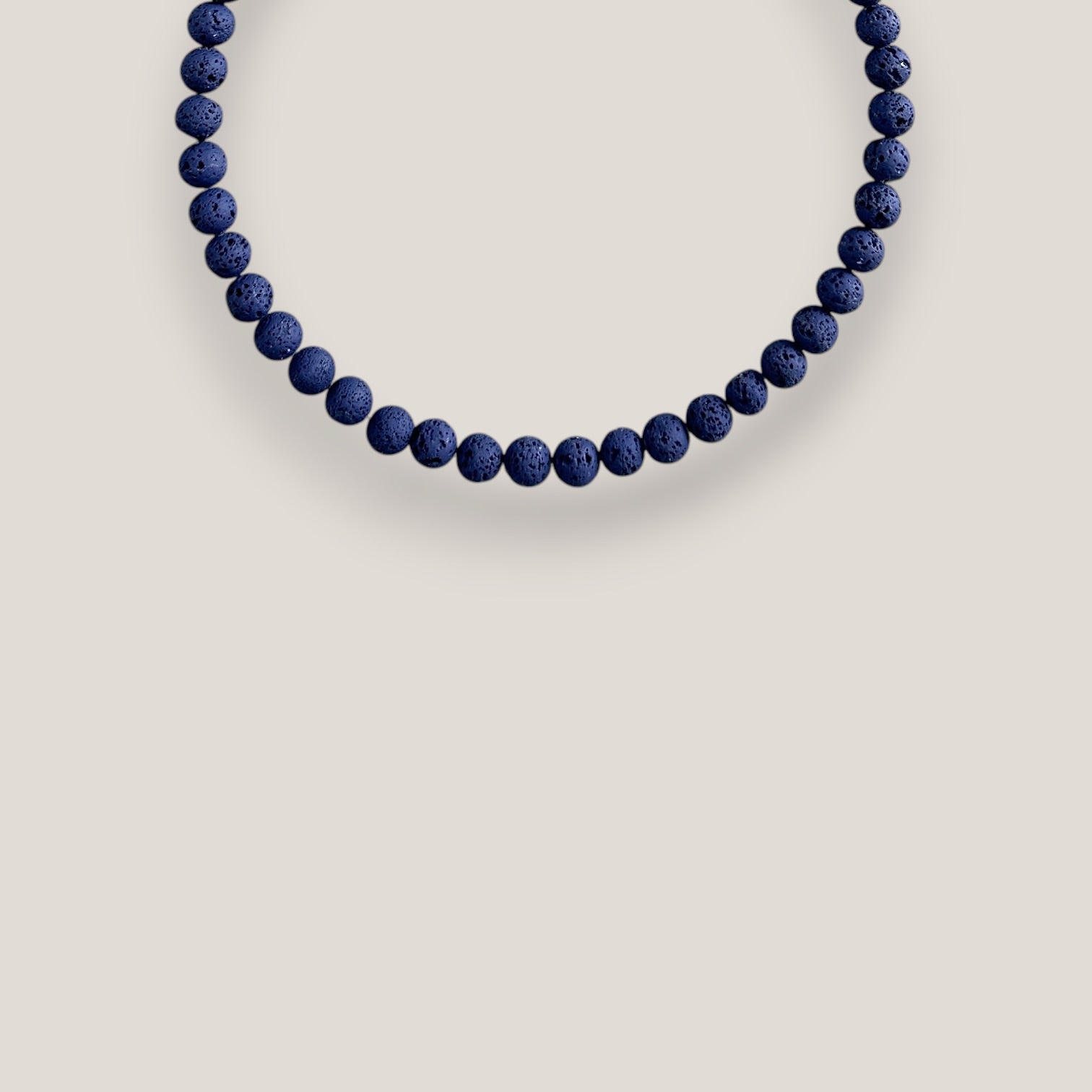 Collar Base 8mm lava azul marino