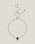 Collar minimal bola de lava negra 12mm