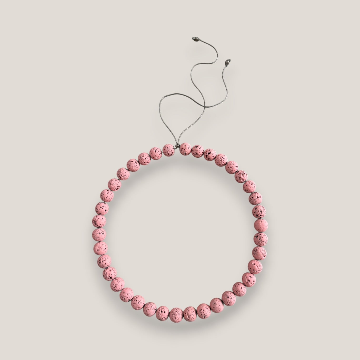 Collar base 10mm lava rosa