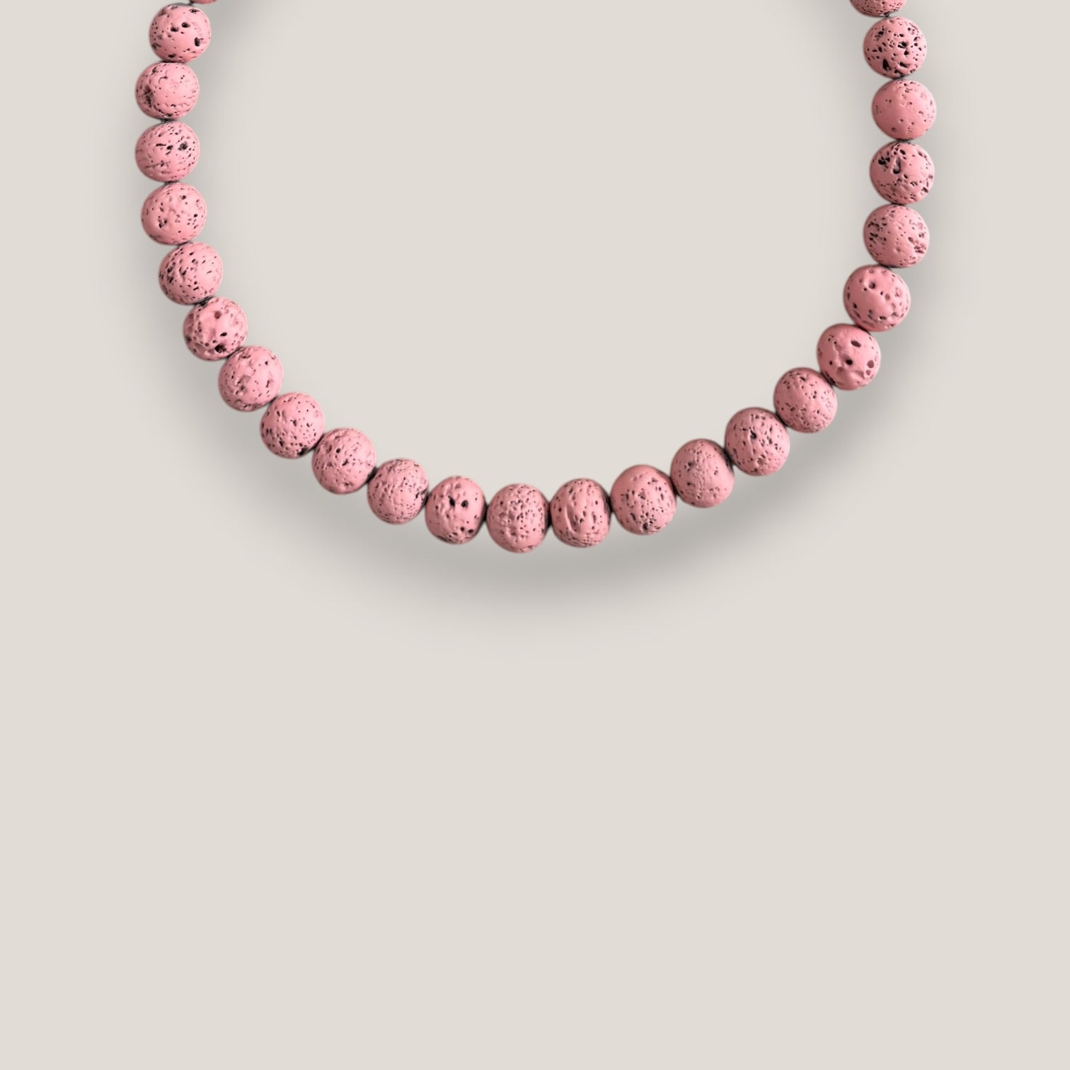 Collar base 10mm lava rosa