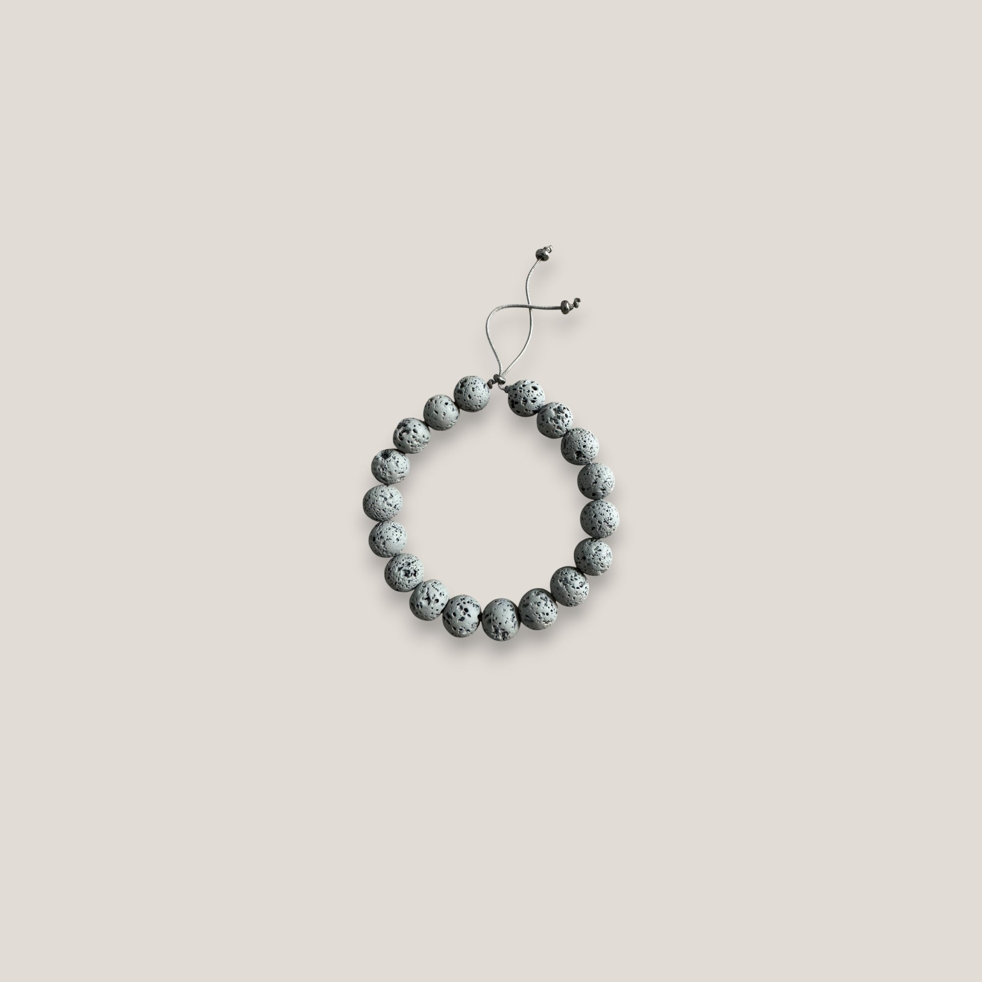 10 mm graues Lava-Basisarmband
