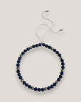 Collar Dafne 10mm lava azul añil filigranas gunmetal con cristalitos