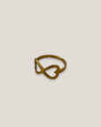 Infinity-Ring mit Herzen aus Stahl und Gold