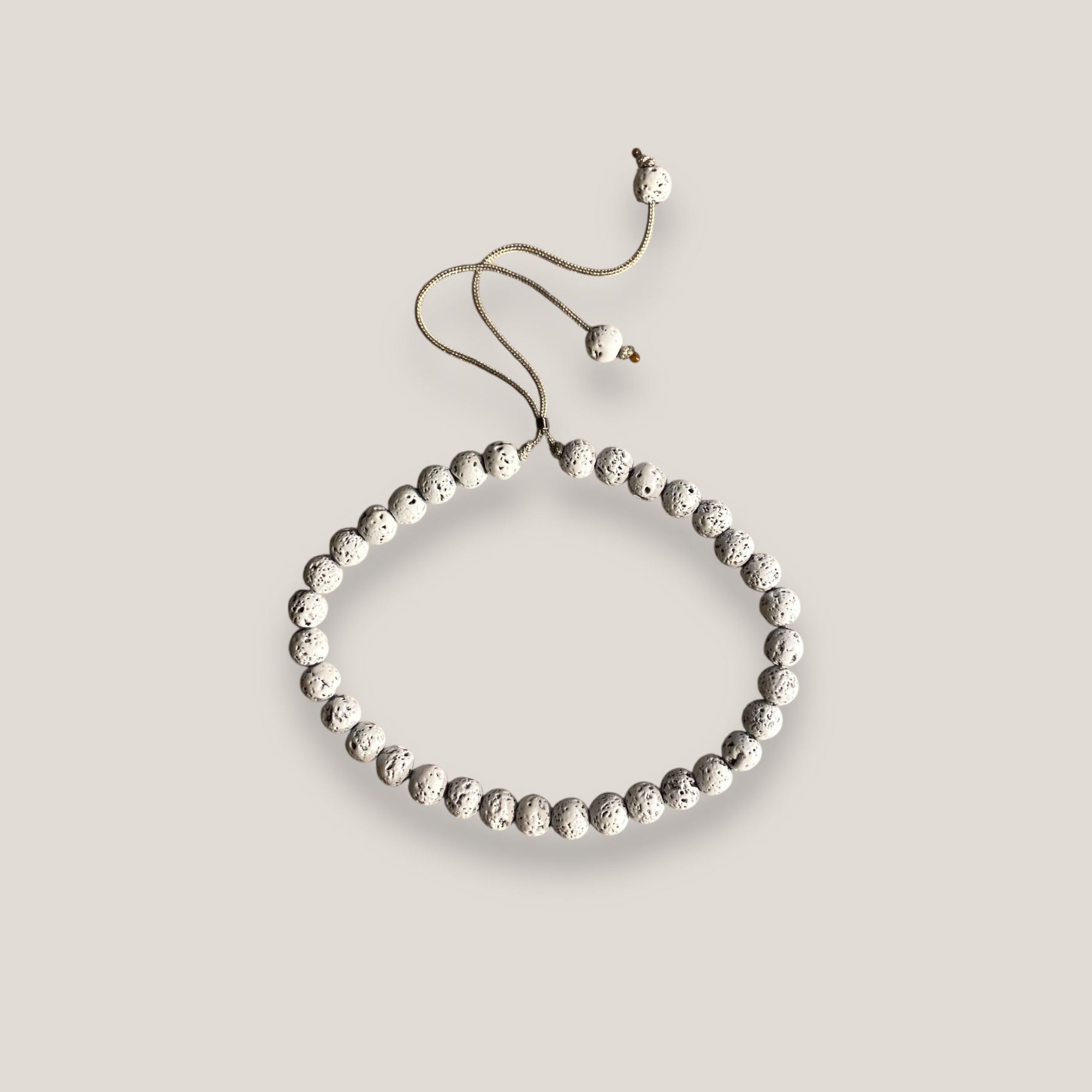 Pulsera mini base 4mm lava blanca