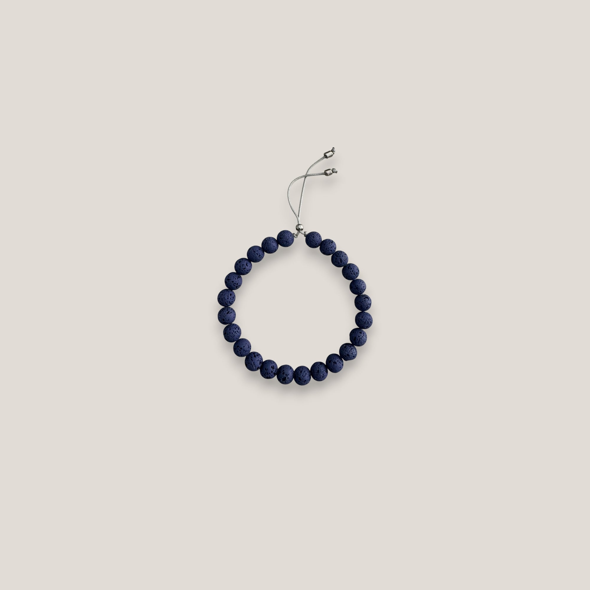 Pulsera base 8mm lava azul marino